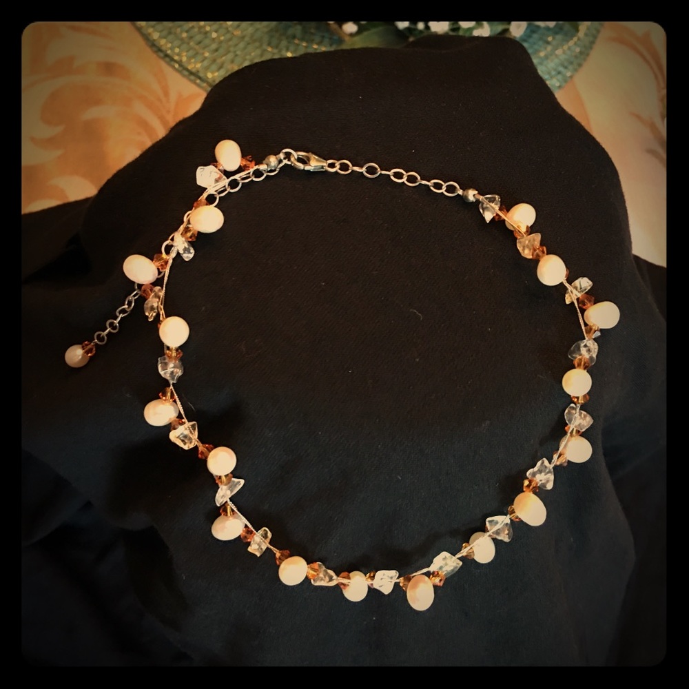 Vintage cultured pearl chocker necklace